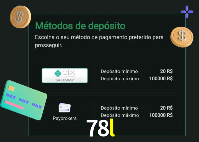 O cassino 78l oferece uma grande variedade de métodos de pagamento